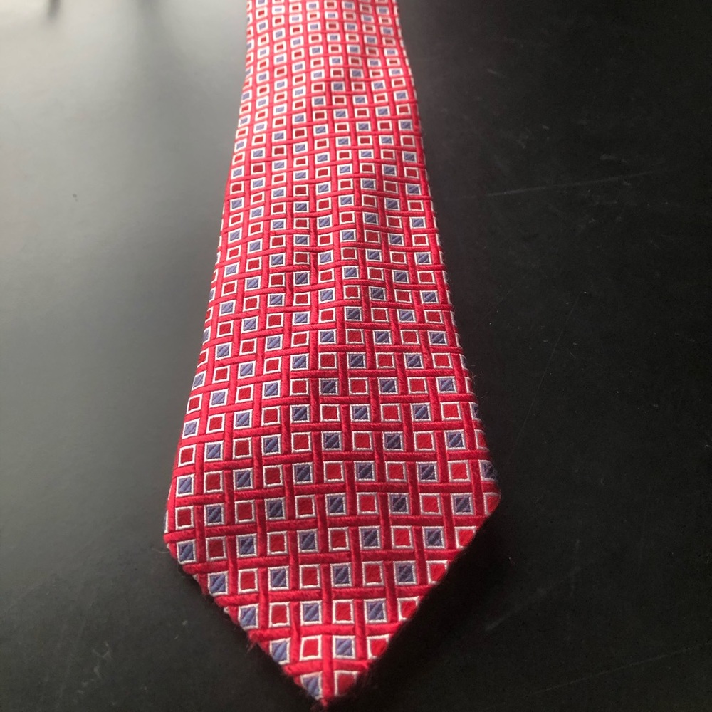 Vintage Tommy Hilfiger Red White Blue Tie